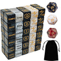 63-Piece MTG Counter Dice Set: Keyword Dice, +/- Counters, Shield Dice & D20 – Acrylic Marble Dice for Magic: The Gathering & TCGs