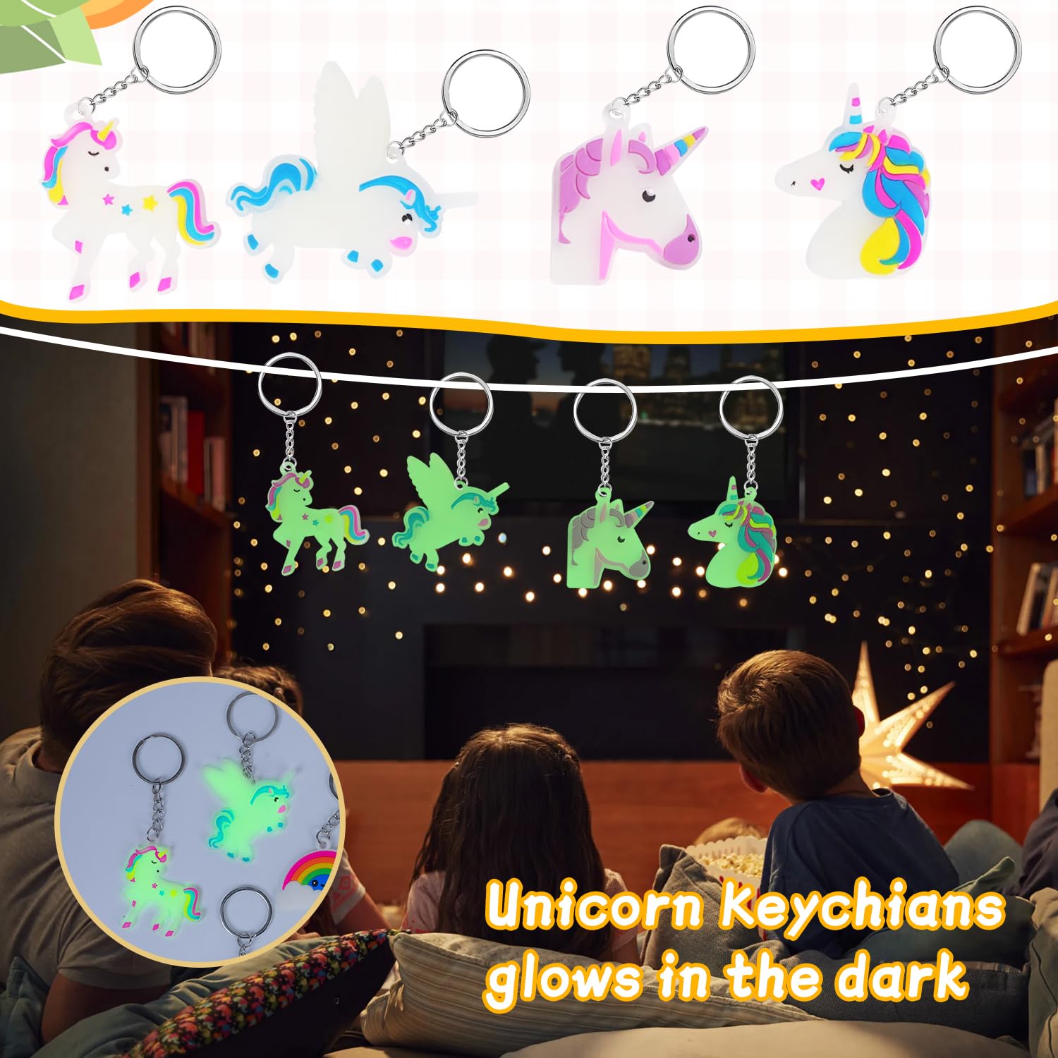65 Large-Sized Keychain Charms for Kids Party Favors – Assorted Themes Like Video Game, Animal, Mermaid & More – Soft Rubber, BPA Free, Goodie Bag Fillers