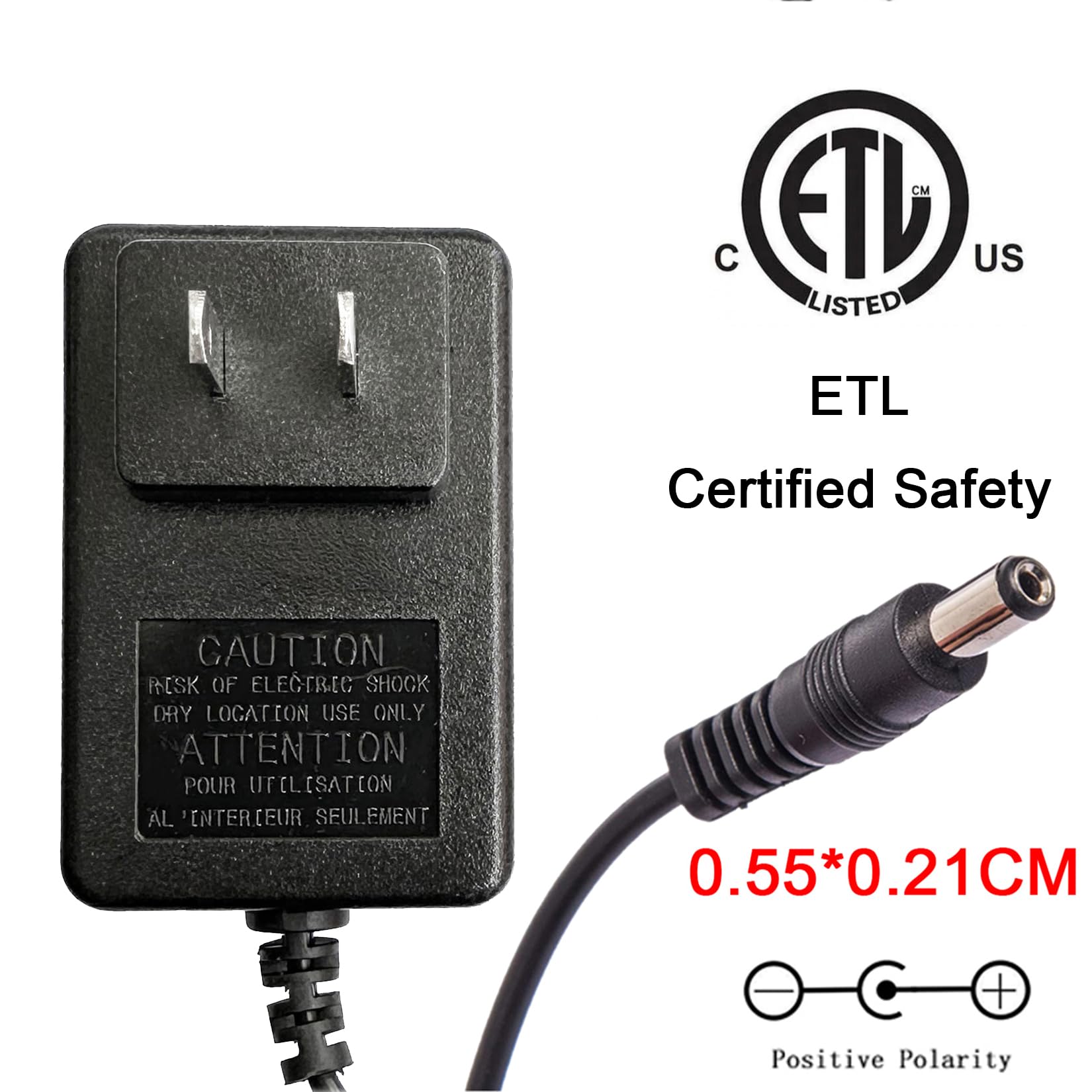 6V 1A Ride-On Car Battery Charger for Kidzone Flybar – 6ft Cable ETL Certified