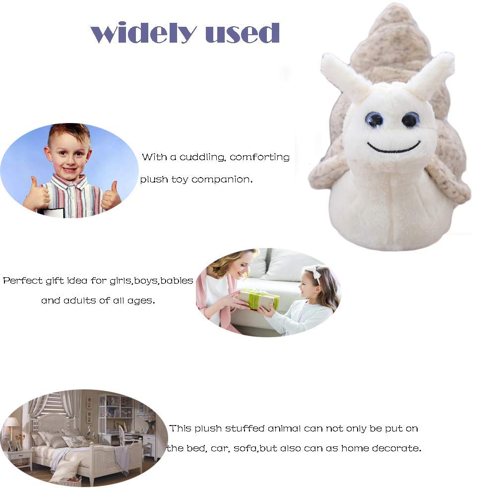 7-Inch Plush Snail Stuffed Animal – Soft Snail Toy for Kids and Decoration