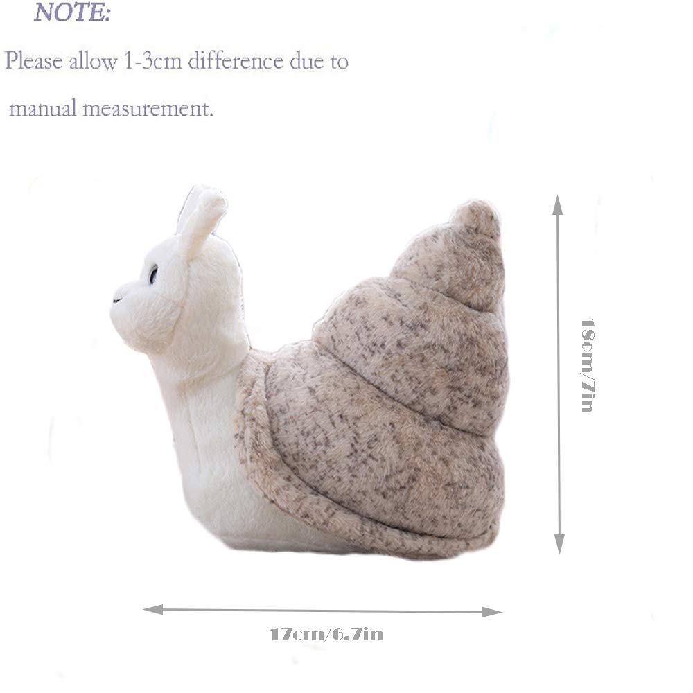 7-Inch Plush Snail Stuffed Animal – Soft Snail Toy for Kids and Decoration