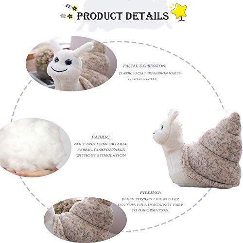 7-Inch Plush Snail Stuffed Animal – Soft Snail Toy for Kids and Decoration