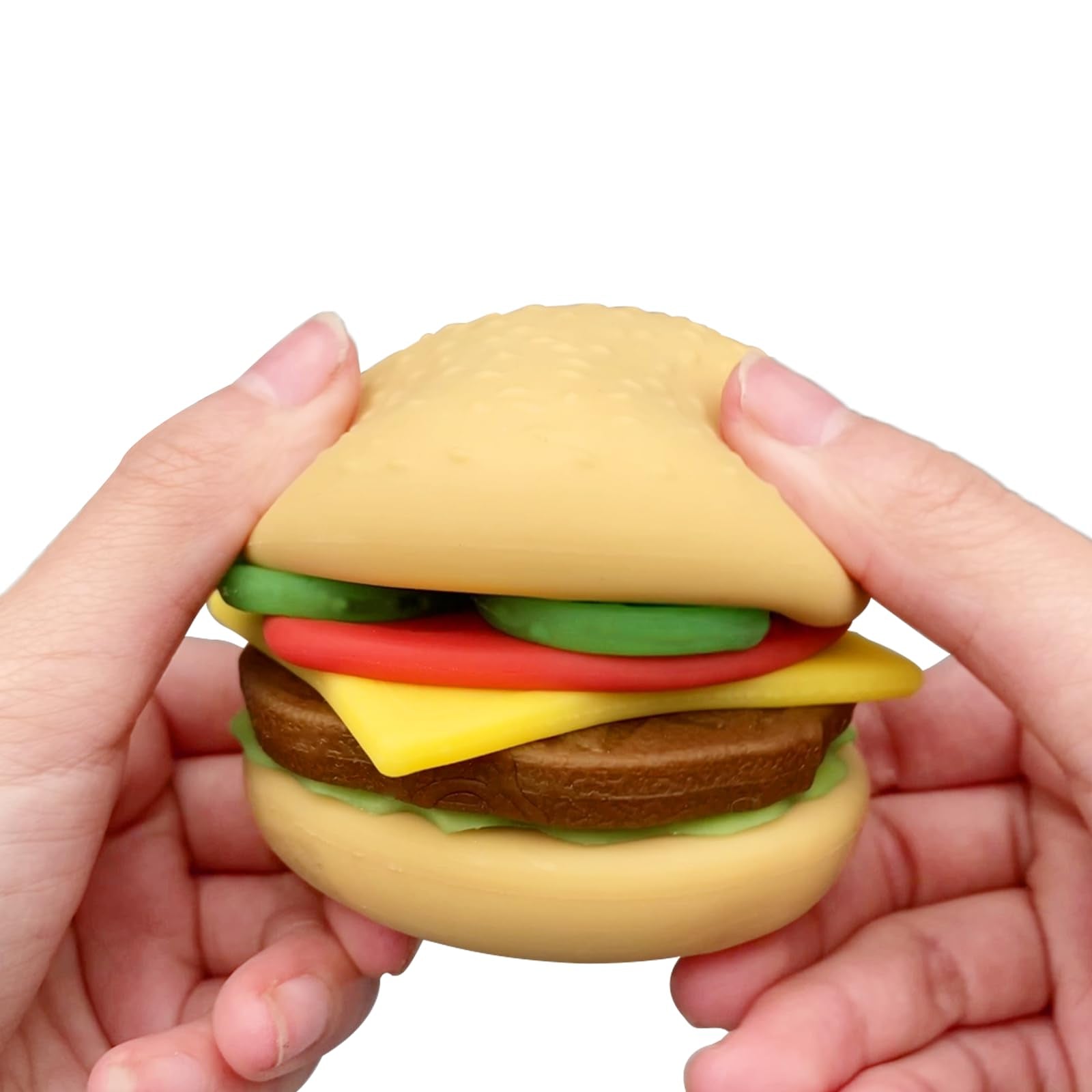 7-Layer Detachable Hamburger Squeeze Toy – Soft Kawaii Squishy for Stress Relief and Play