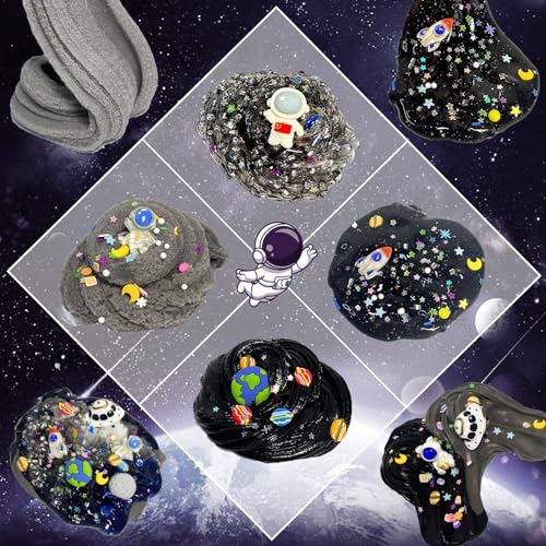 7-Pack Galaxy Slime Kit with Butter, Cloud & Crunchy Slime – Non-Sticky, Super Soft, ASTM Certified for Kids Ages 6-12