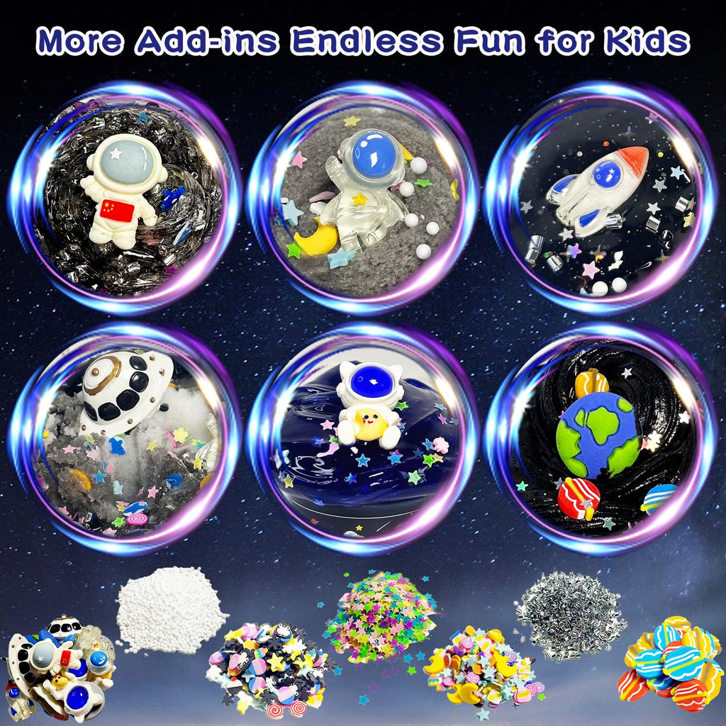 7-Pack Galaxy Slime Kit with Butter, Cloud & Crunchy Slime – Non-Sticky, Super Soft, ASTM Certified for Kids Ages 6-12