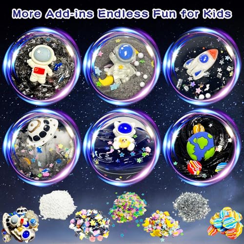 7-Pack Galaxy Slime Kit with Butter, Cloud & Crunchy Slime – Non-Sticky, Super Soft, ASTM Certified for Kids Ages 6-12