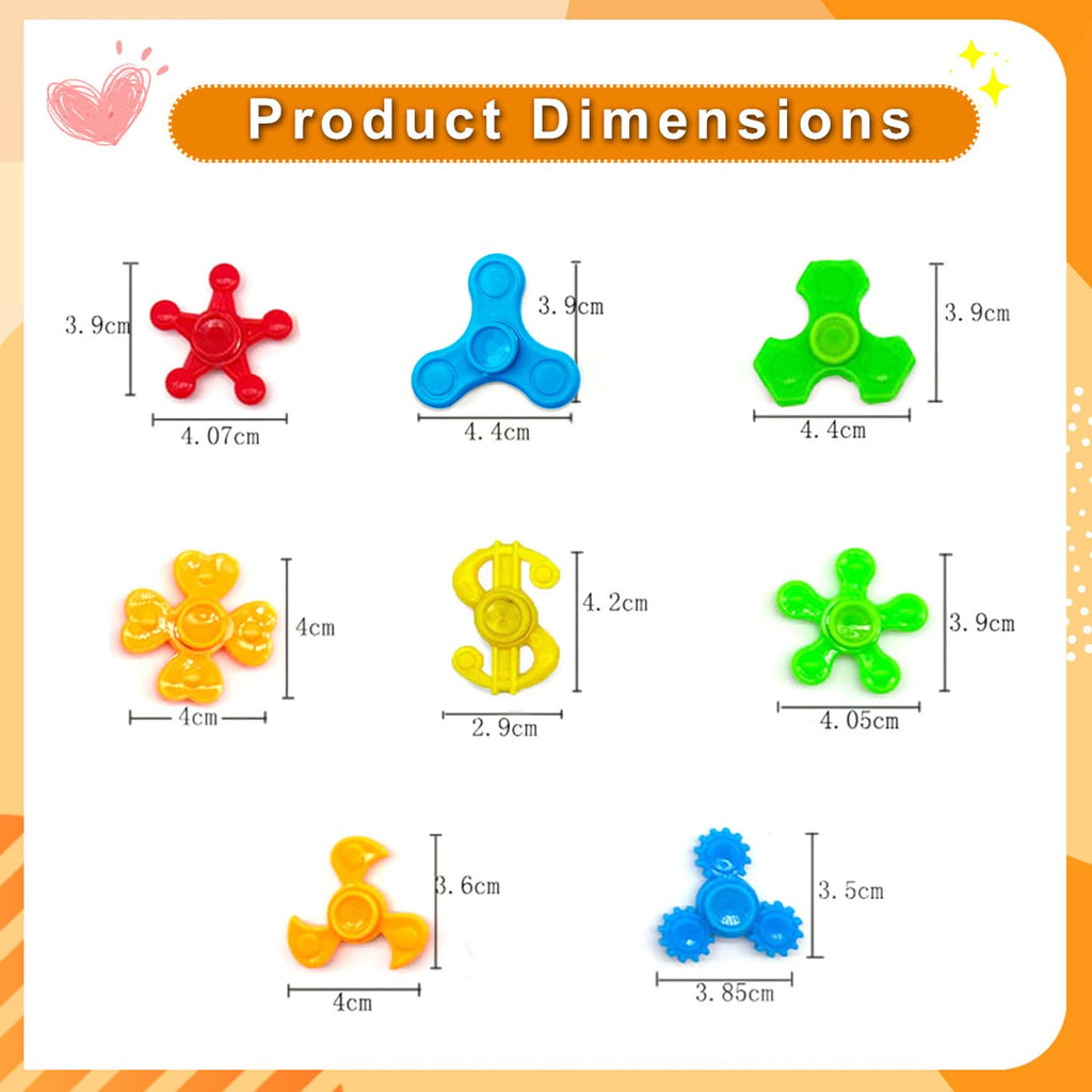 70-Pack Mini Fidget Spinner Toys for Stress Relief, Classroom Prizes, Party Favors - Bulk Set for Kids Teens Adults