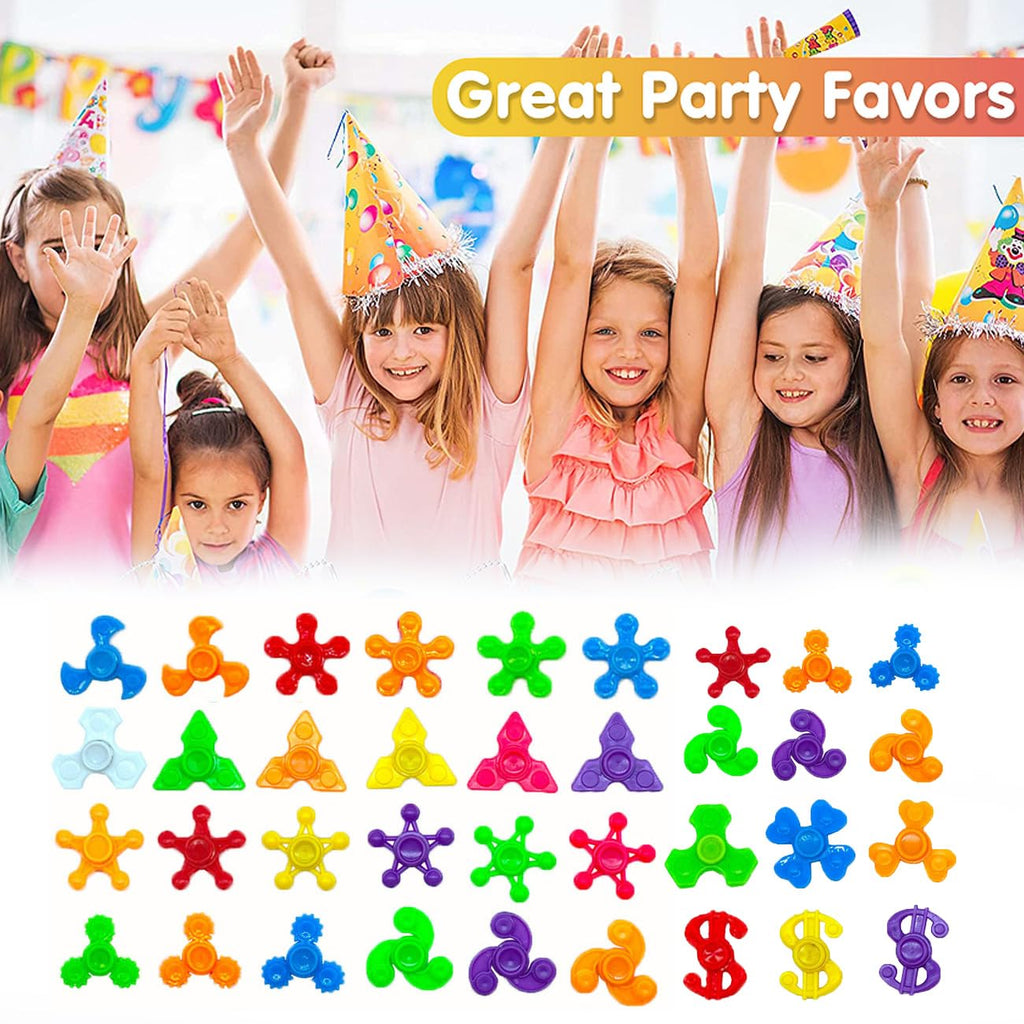 70-Pack Mini Fidget Spinner Toys for Stress Relief, Classroom Prizes, Party Favors - Bulk Set for Kids Teens Adults