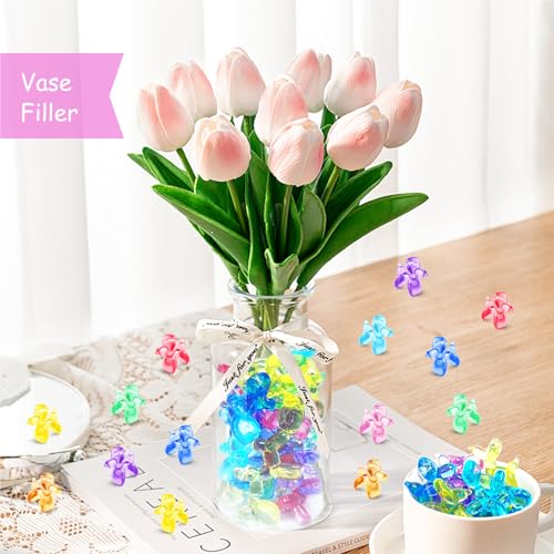 70-Pack Mini Resin Balloon Dog Figurines – 8 Colors, Acrylic Keychain Charms for Party Favors