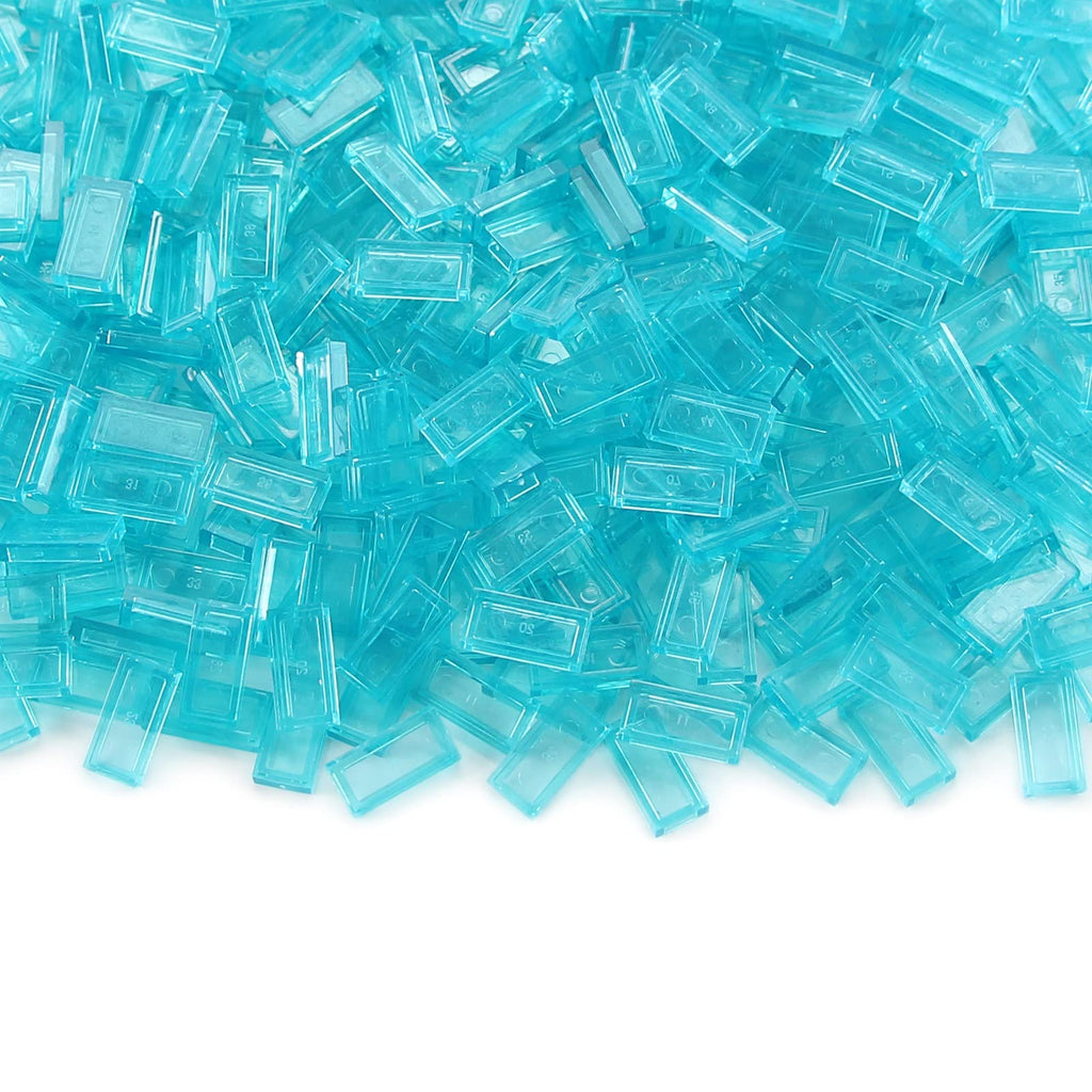 700 Transparent Light Blue 1x2 Tiles for Smooth Surfaces – Feleph Bulk Building Bricks