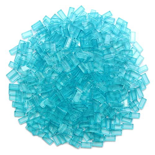 700 Transparent Light Blue 1x2 Tiles for Smooth Surfaces – Feleph Bulk Building Bricks
