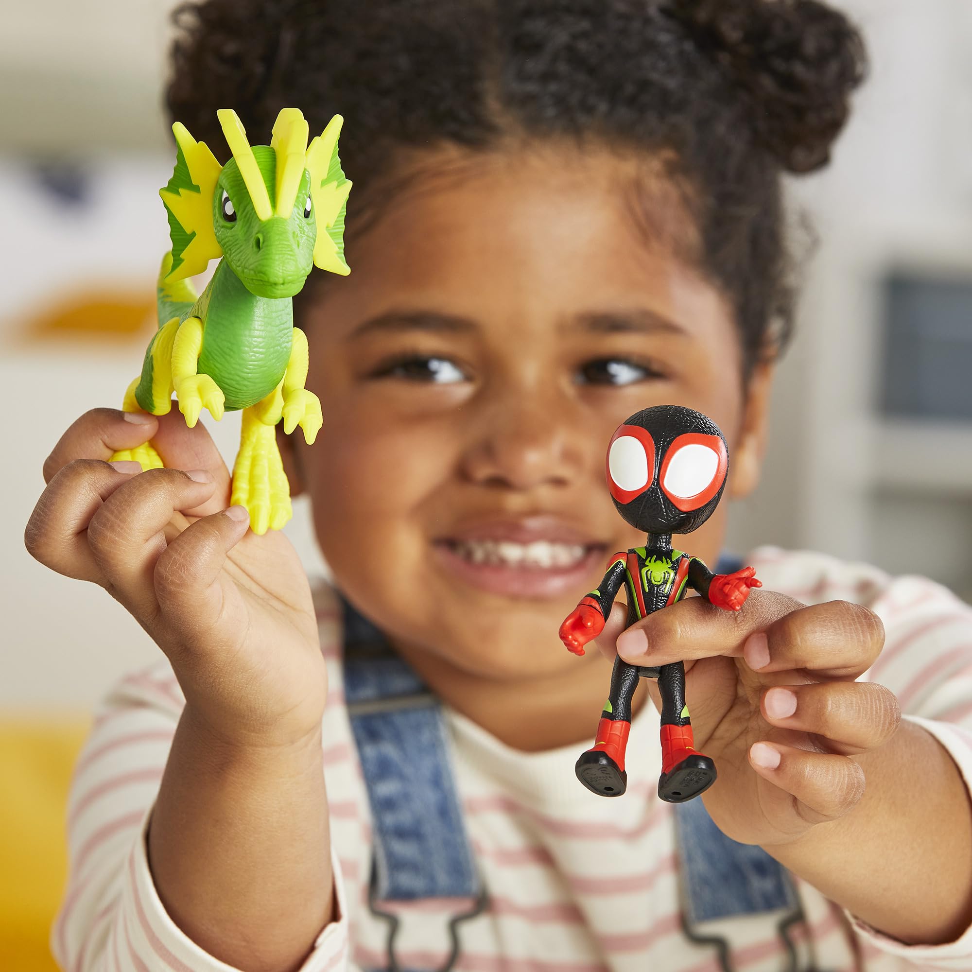 Marvel Spidey Dino-Webs: Miles Morales & Electrosaurus Action Figures for Ages 3+