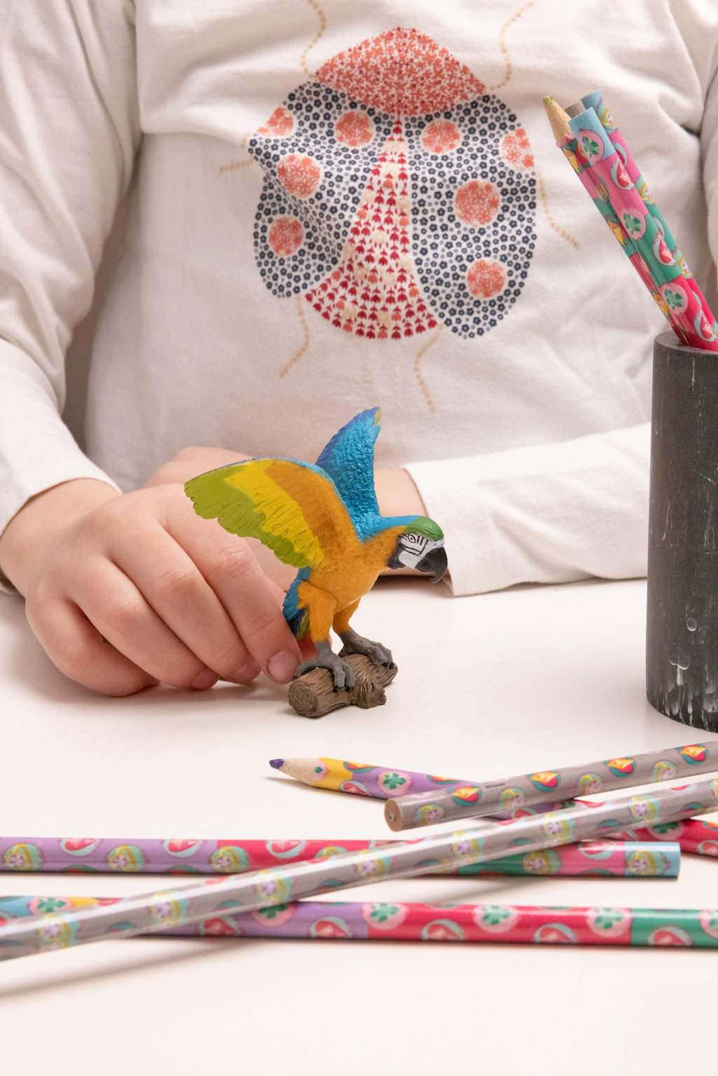 Papo Blue Macaw Figurine – Hand-Painted Parrot Toy, Ages 3+