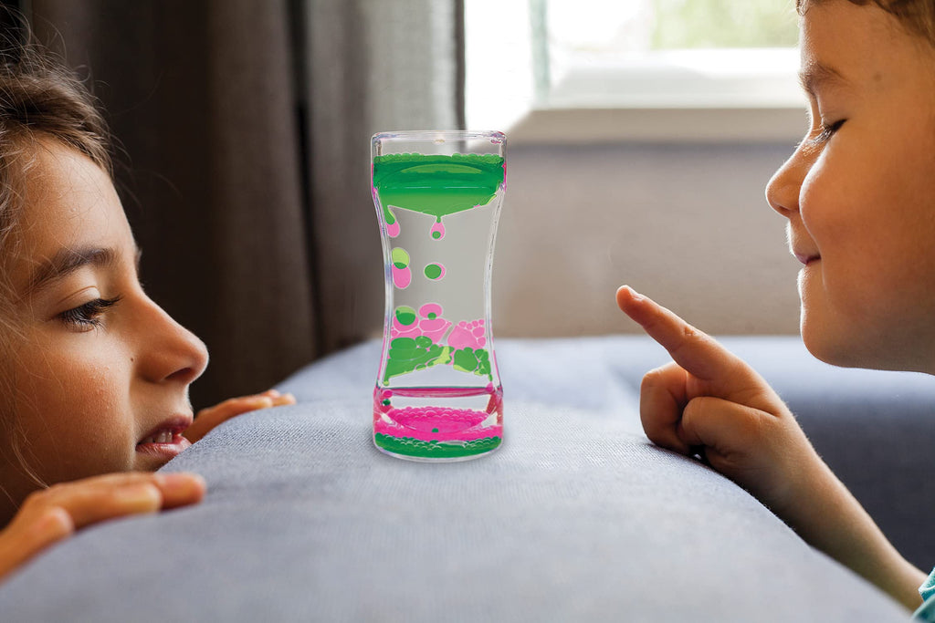 Teacher Created Resources Pink & Green Liquid Motion Bubbler – Calming Desk Toy for Focus & Relaxation