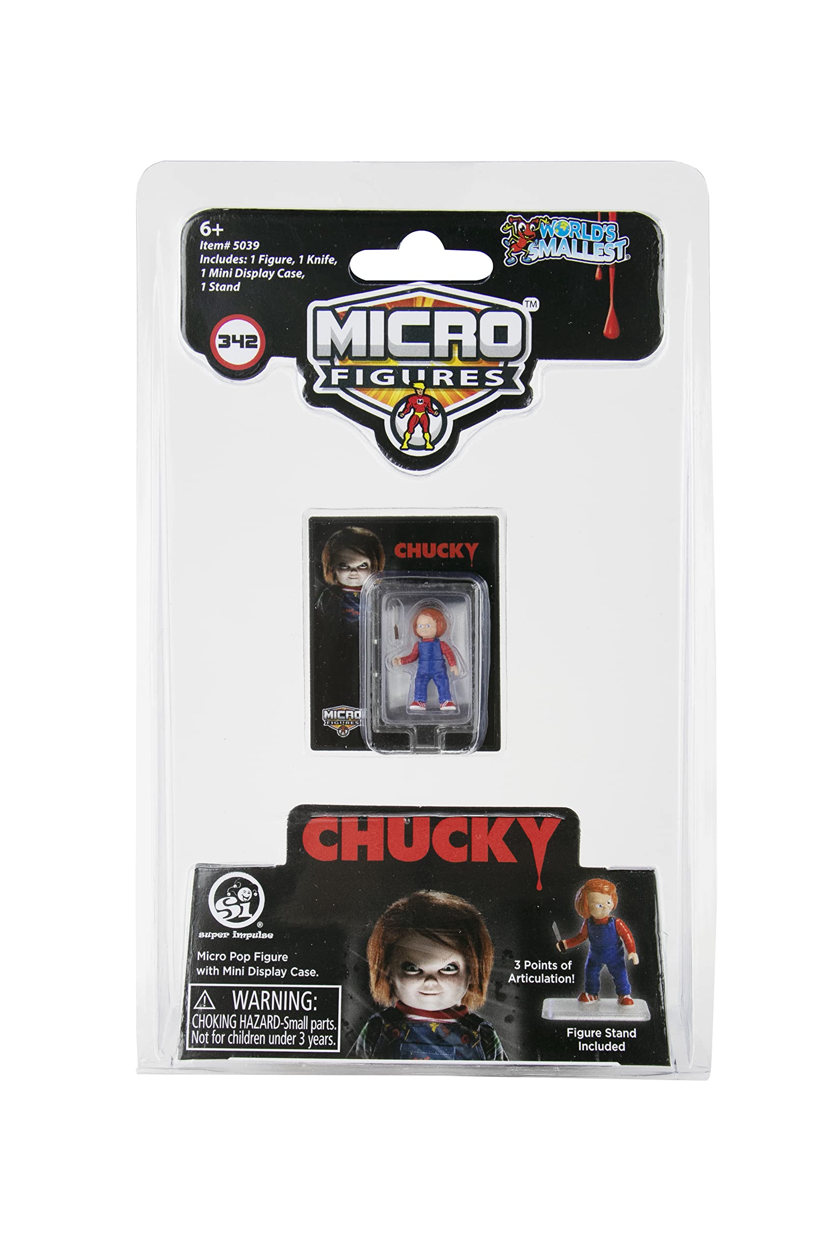 World's Smallest Universal Horror Micro Figures, Series 1 – Hellboy, Chucky, Michael Myers | Random Style