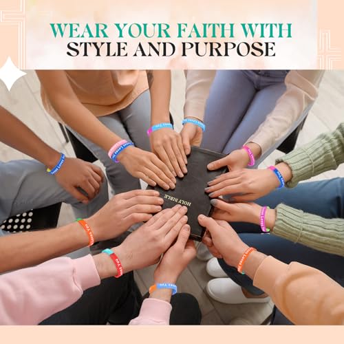 72 Jesus Loves You Silicone Wristbands - 12 Two-Color Styles, Mixed Colors, Christian Inspirational Bracelets for Men Women Teens
