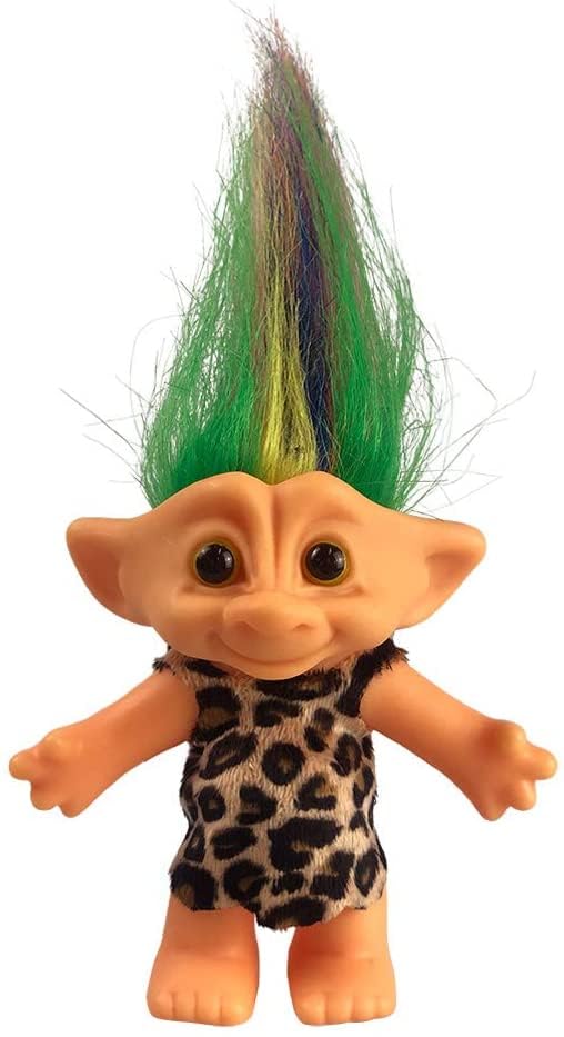 7.5" Vintage Troll Doll by Yintlilocn – Colorful Hair, Collectible Toy for Arts & Crafts, Party Favors