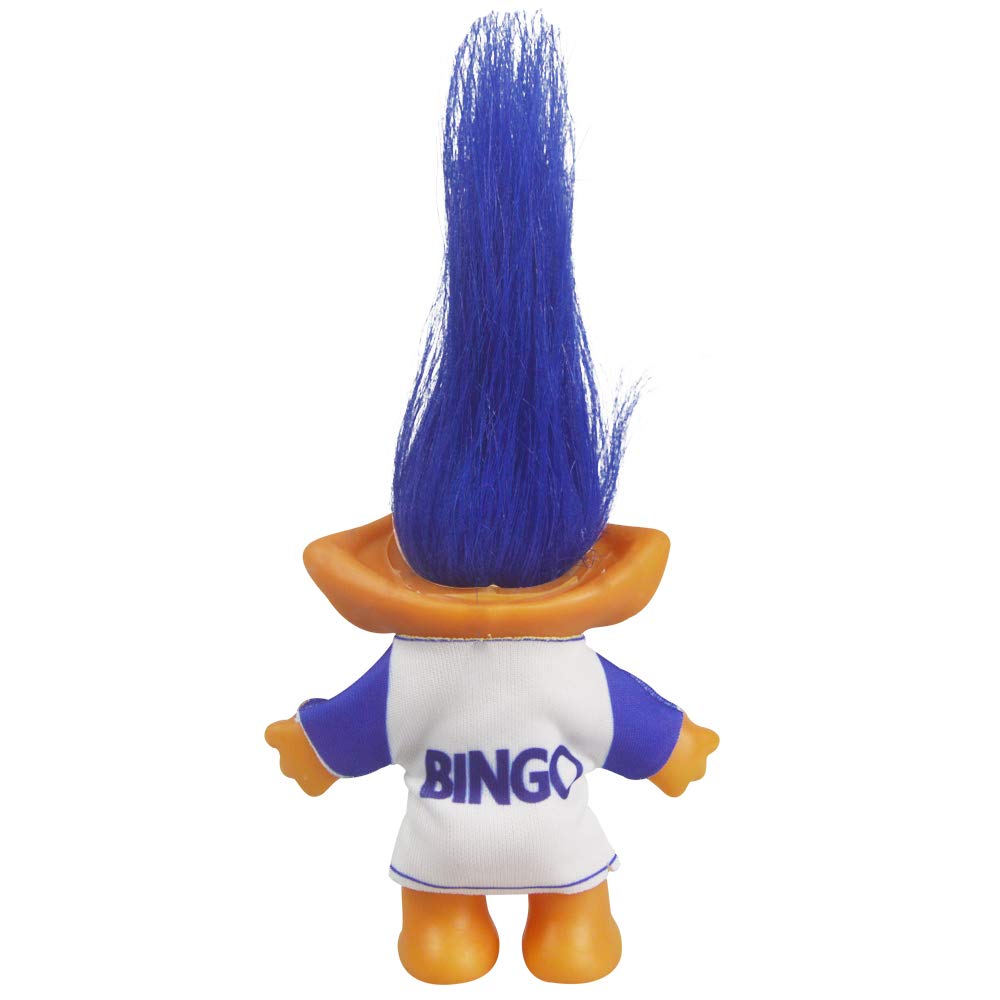 7.5" Vintage Troll Doll in Blue – Retro PVC & Polyester Doll for Collections, Crafts & Party Favors