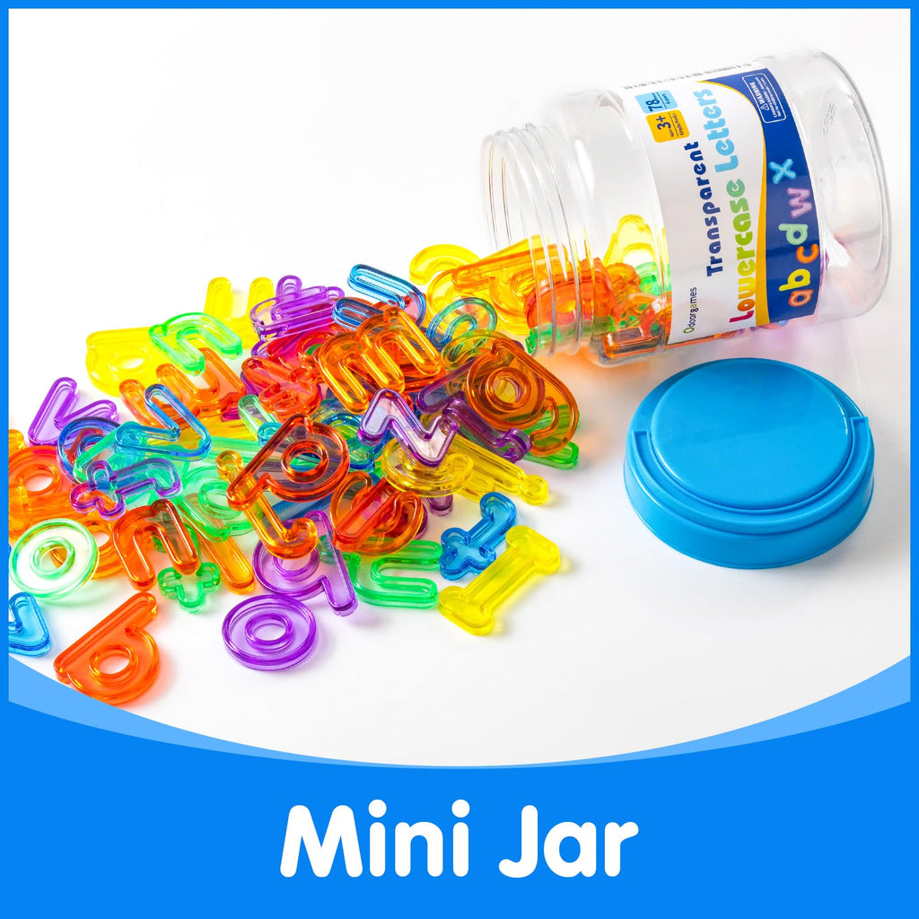 78 Translucent Lowercase Letters for Light Table Learning - Odoorgames