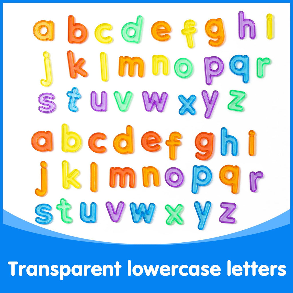 78 Translucent Lowercase Letters for Light Table Learning - Odoorgames