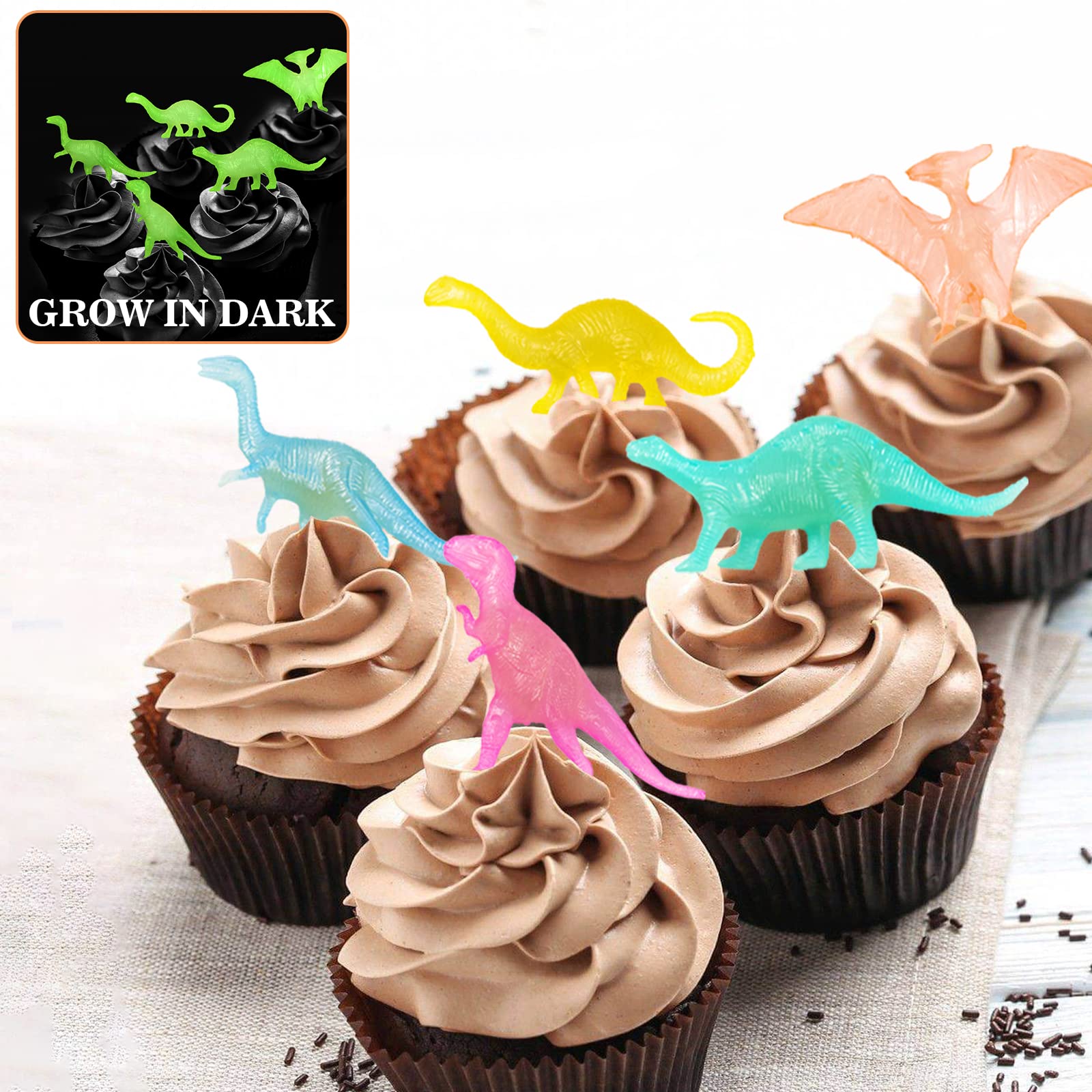 78pcs Glow in the Dark Dinosaur Toys Set - Mini Realistic Figures for Party Favors and Goody Bag Stuffers