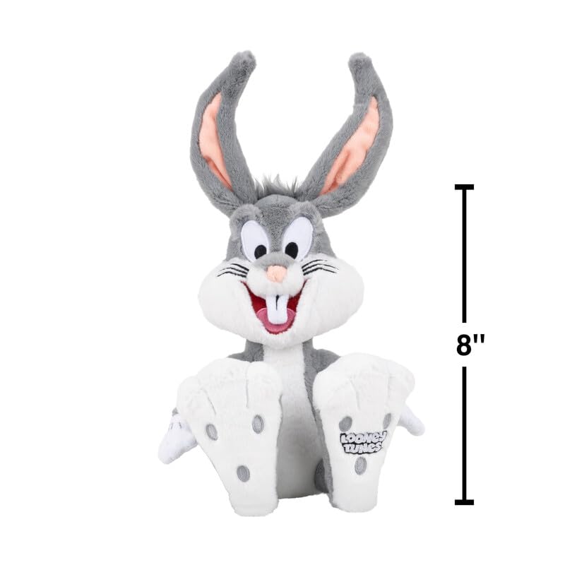 8-Inch Bugs Bunny Plush – Super-Soft Looney Tunes Official Licensed Toy by Jazwares