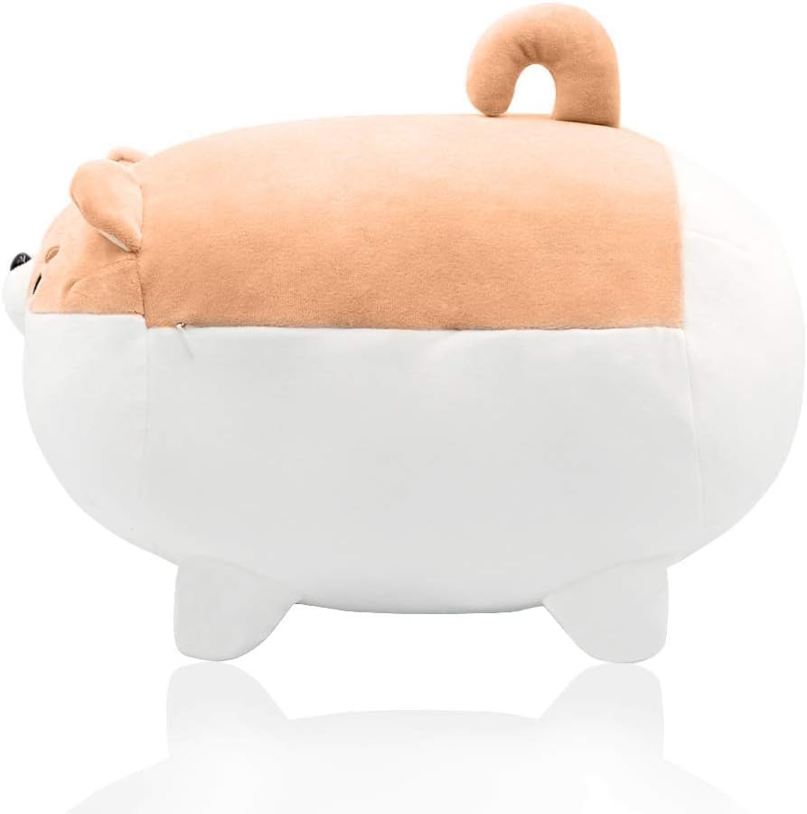 8-Inch Corgi Shiba Inu Plush – Super Soft Kawaii Stuffed Animal Pillow for Kids
