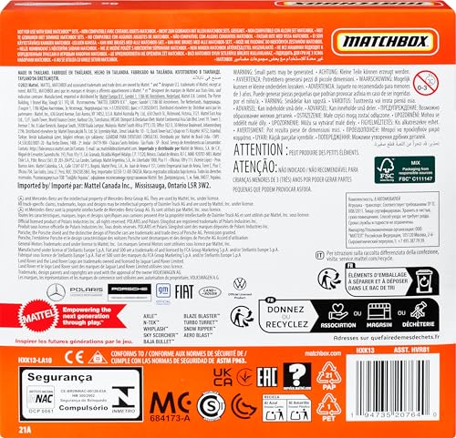 8-Matchbox Vehicles Set: 1:64 Scale Die-Cast Cars & Trucks with Exclusive Model