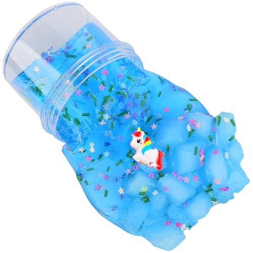 8-Pack Jelly Cube Crunchy Slime Kit with Non-Sticky Clear Slime – Stress Relief Toy for Kids and Adults