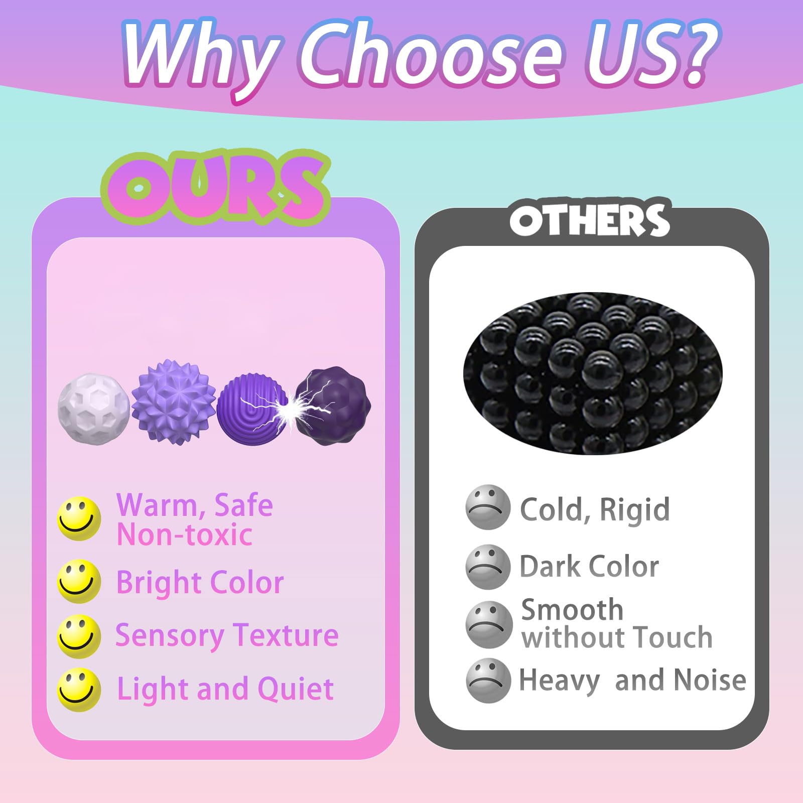 8 Pack Magnetic Fidget Balls Set - 2 Sizes, 4 Textures, Silicone Stress Relief Toys for Adults & Teens (Large 1.1 in, Small 0.8 in)