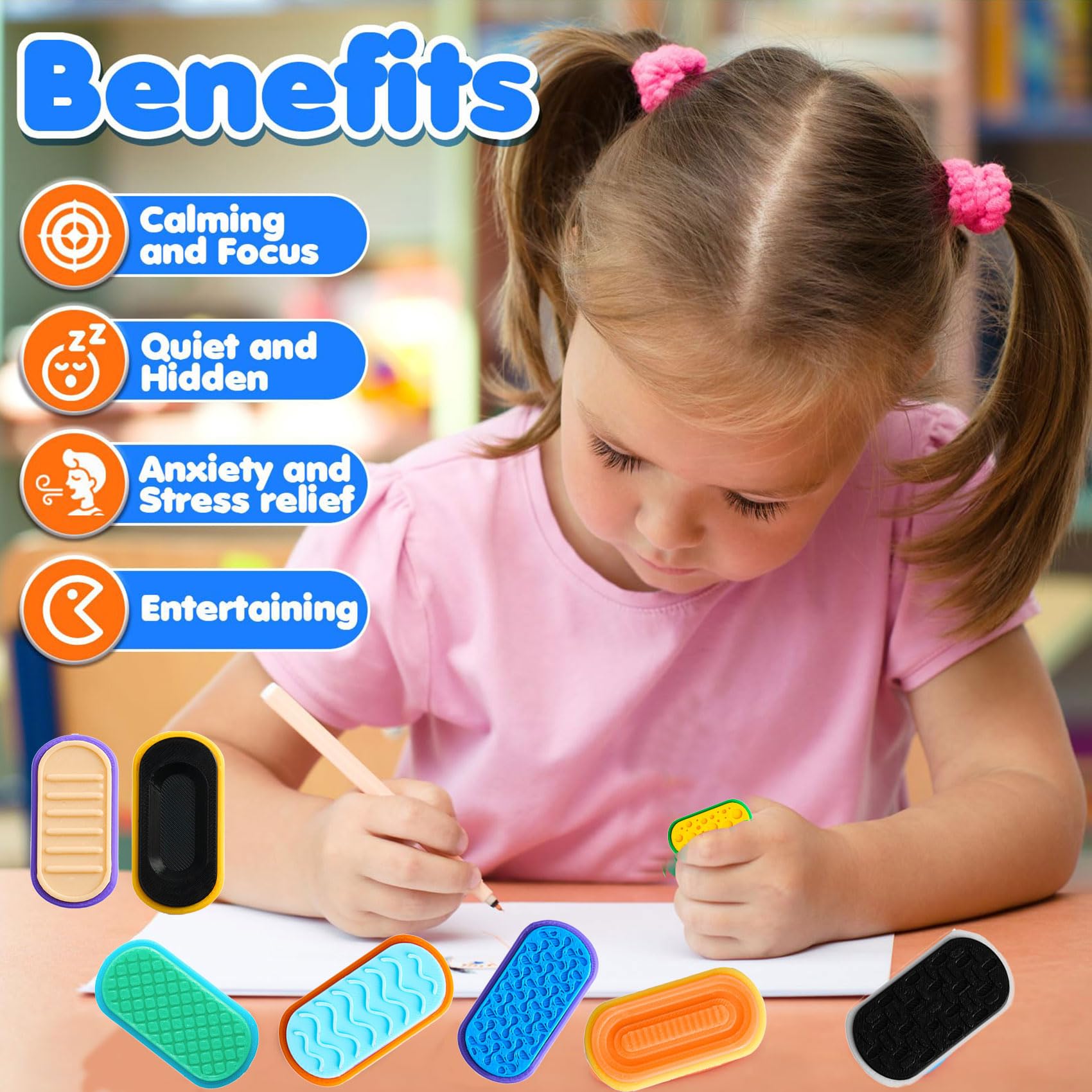 8-Pack Magnetic Pill Sliders – 4 Sets of Textured Fidget Toys for Adults & Kids (Glow-in-the-Dark)