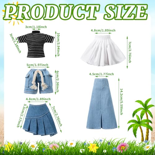 8-Piece Doll Clothes Set for 11.5 Inch Dolls – Casual Tops and Denim Pants by Bencailor