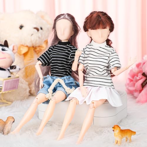 8-Piece Doll Clothes Set for 11.5 Inch Dolls – Casual Tops and Denim Pants by Bencailor