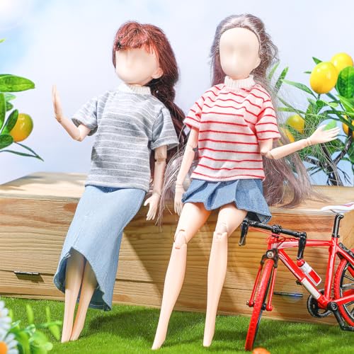 8-Piece Doll Clothes Set for 11.5 Inch Dolls – Casual Tops and Denim Pants by Bencailor