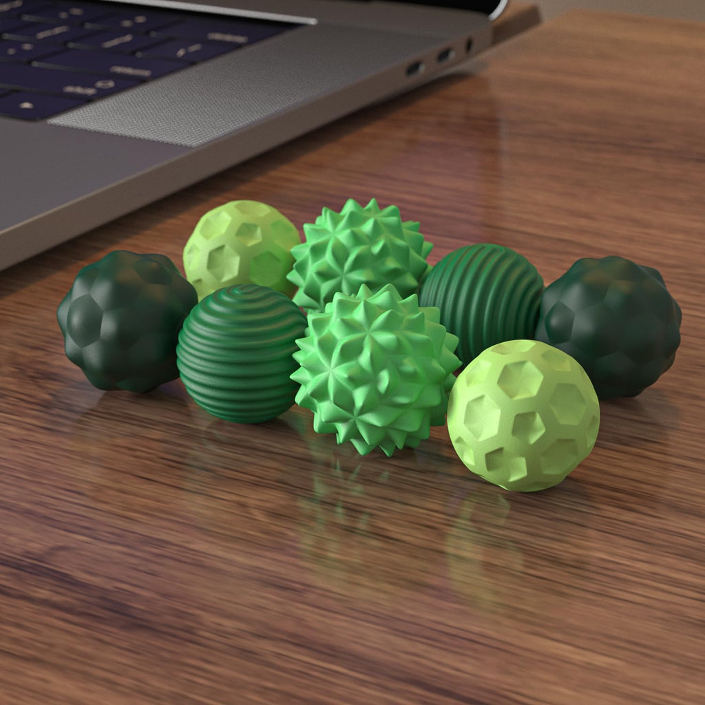8-Piece Magnetic Fidget Balls with Silicone Shell – Calming Stress Relief for Adults, Green