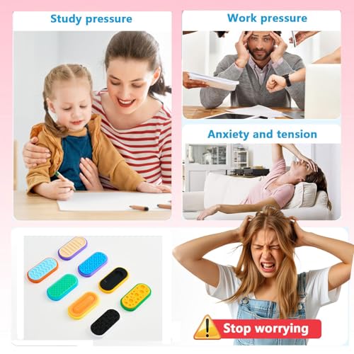8-Piece Magnetic Fidget Slider Set with Glow-in-the-Dark for Stress Relief - EXQDYNM