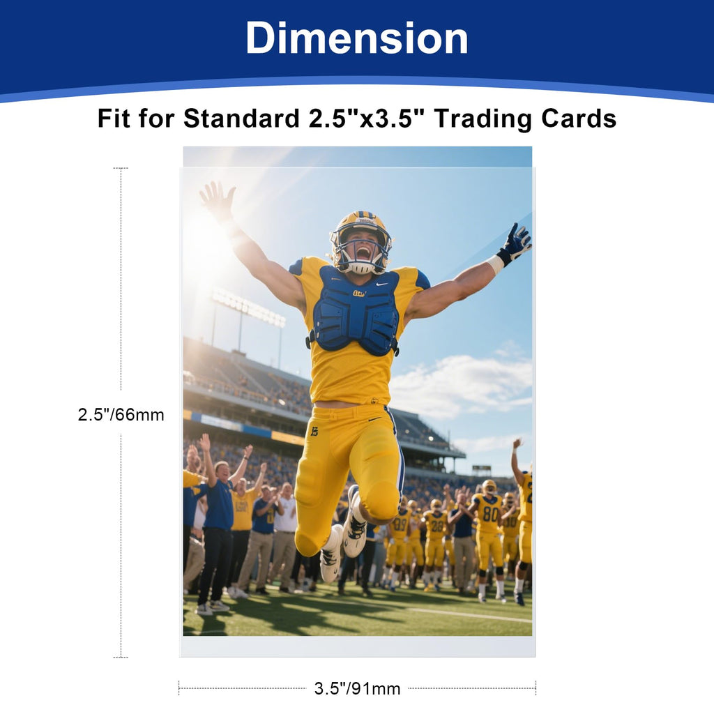 800 Pcs Soft Trading Card Sleeves, Top-Loading Ultra-Clear Protectors for Standard Cards - WITHYU