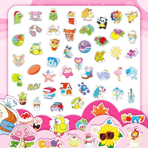 800-Piece Vinyl Water Bottle Stickers – Colorful, Waterproof, and Reusable for Kids & Adults