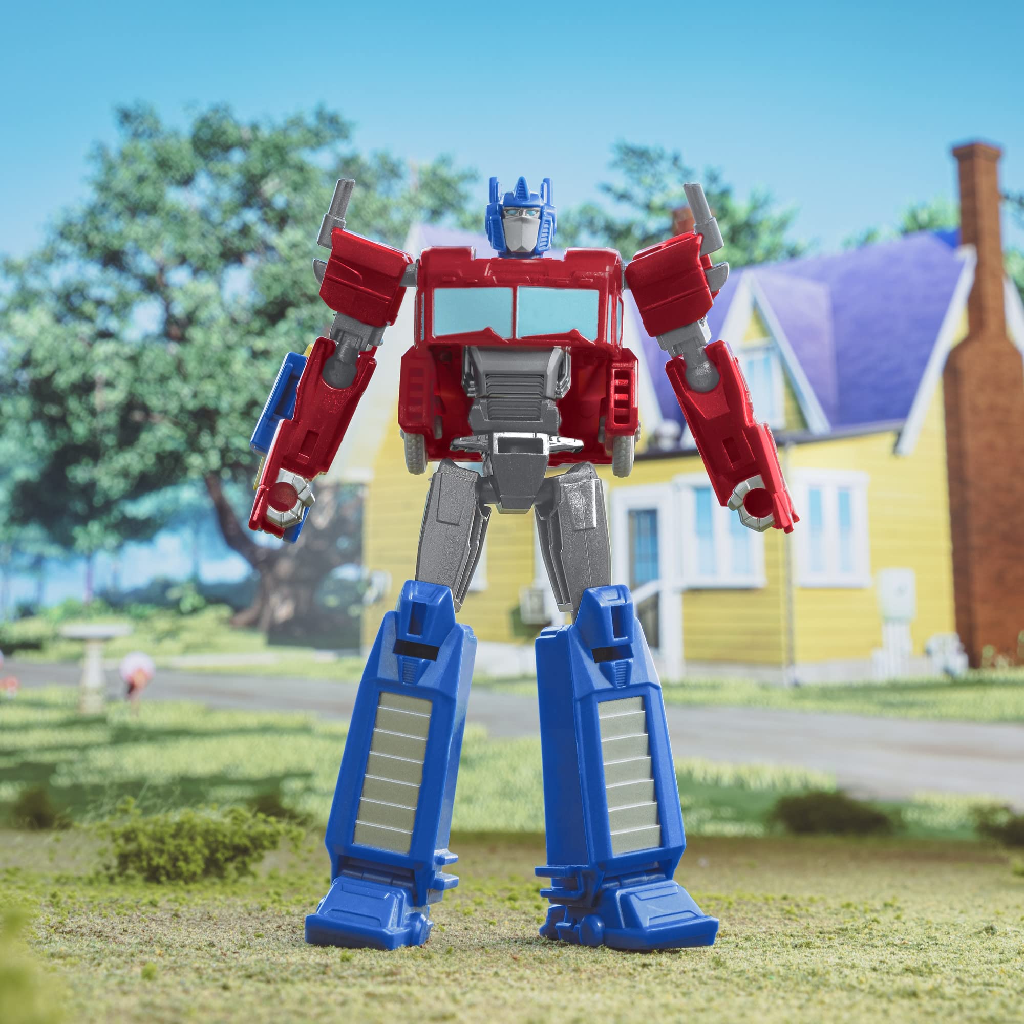 Transformers EarthSpark Warrior Class Optimus Prime Action Figure, 5-Inch Robot Toy for Kids Ages 6+