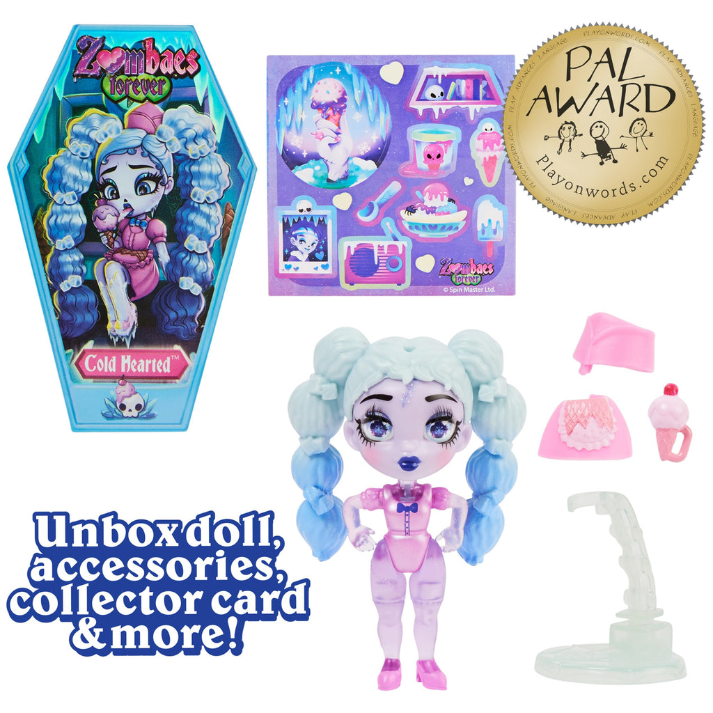 Zombaes Forever Surprise Zombie Doll – Coffin Unboxing & Mix-Match Fun, 3.5-Inch Collectible
