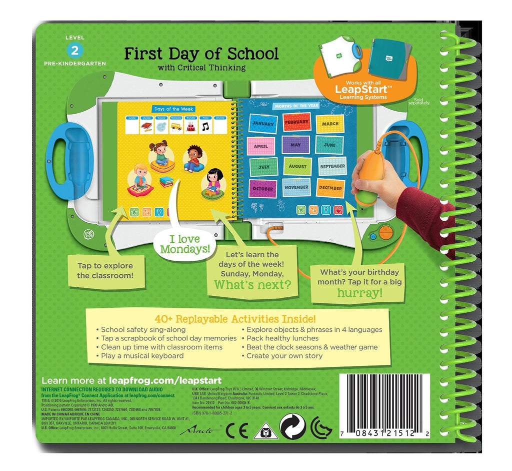 LeapFrog LeapStart: First Day of School & Critical Thinking Activity Book