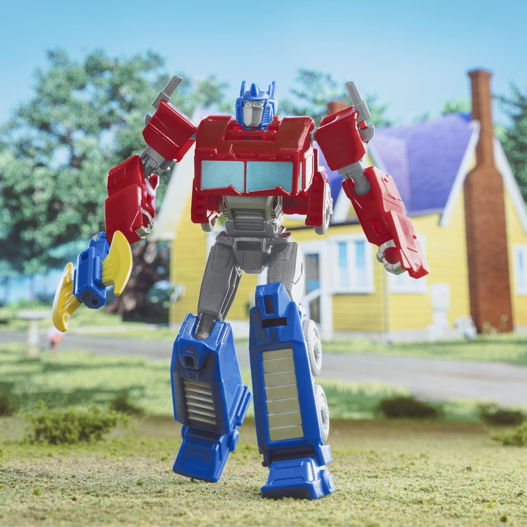 Transformers EarthSpark Warrior Class Optimus Prime Action Figure, 5-Inch Robot Toy for Kids Ages 6+