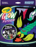 Crayola Glow Fusion Monster & Alien Coloring Kit: Light Up the Dark with 5 Glow Markers