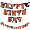 Havercamp Orange Camo Happy Birthday Banner – Camouflage Party Decor for Hunters & Nature Themes
