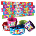 Teacher Created Resources Happy Birthday Balloons Slap Bracelets, 10-Piece Set for Kids’ Parties & Classroom Rewards