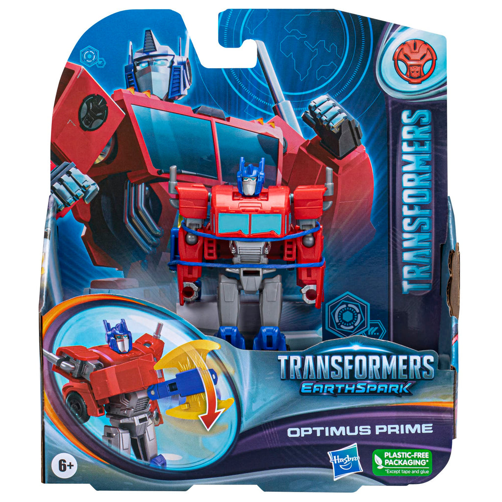 Transformers EarthSpark Warrior Class Optimus Prime Action Figure, 5-Inch Robot Toy for Kids Ages 6+
