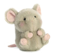 Aurora Rolly Pet Frisk Mouse Stuffed Animal - 5" Gray Plush, Sits & Rolls, Compact Travel Toy