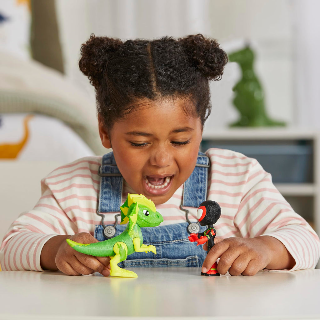 Marvel Spidey Dino-Webs: Miles Morales & Electrosaurus Action Figures for Ages 3+