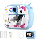 8MP Kids Instant Print Digital Camera – Puppy & Piggy Design, 1080P Video, Includes Print Rolls & Lanyard (SD Card Not Included)