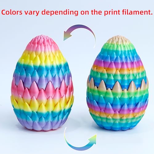 9-Inch Articulated Dragon in a Rainbow Egg – Poseable Fidget Toy & Desk Decor for Fantasy Fans